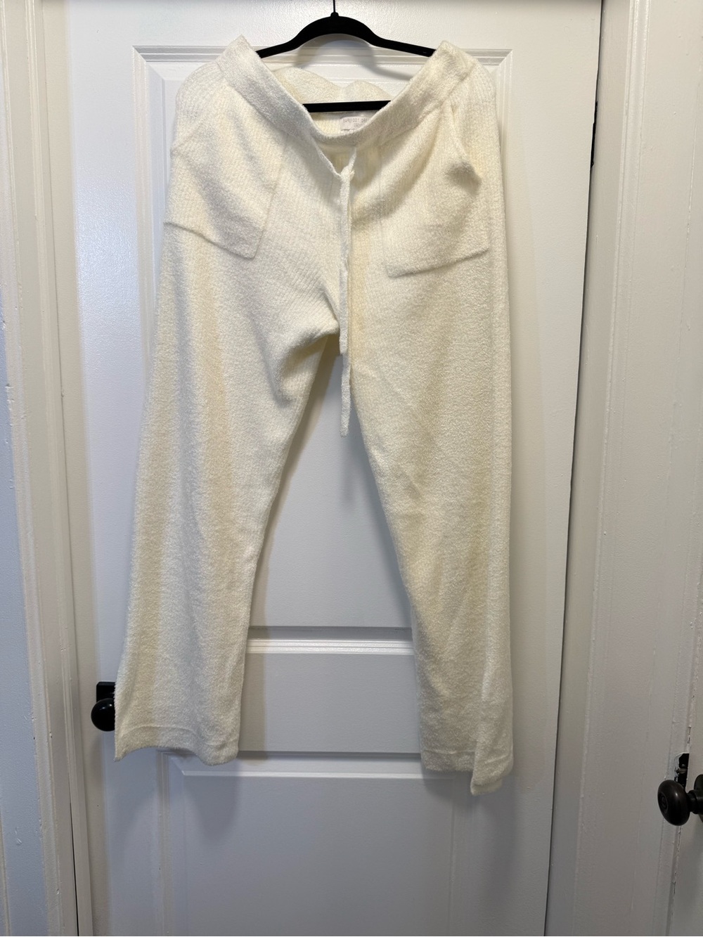 Barefoot Dreams Ivory Drawstring Cozy Track Pants
